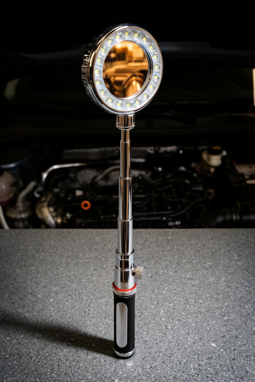 Telescoping Inspection Mirror with LED
